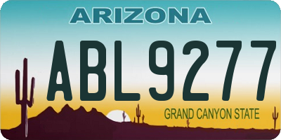AZ license plate ABL9277