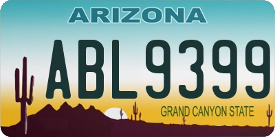AZ license plate ABL9399