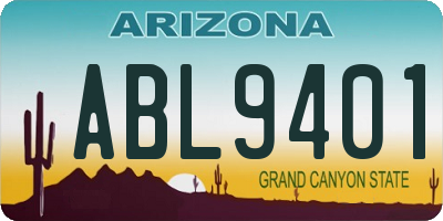 AZ license plate ABL9401