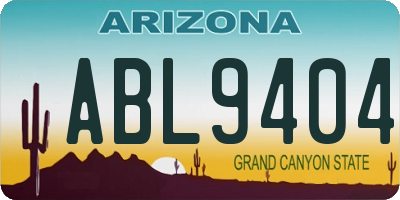AZ license plate ABL9404