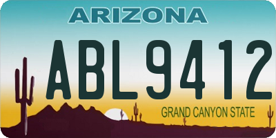 AZ license plate ABL9412