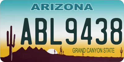 AZ license plate ABL9438