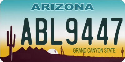 AZ license plate ABL9447