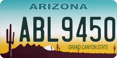 AZ license plate ABL9450