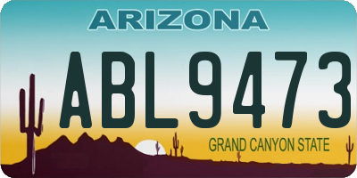 AZ license plate ABL9473