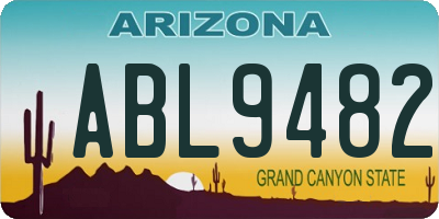 AZ license plate ABL9482