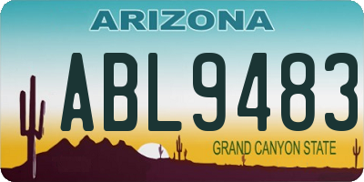 AZ license plate ABL9483