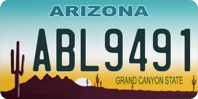 AZ license plate ABL9491