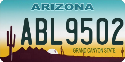 AZ license plate ABL9502