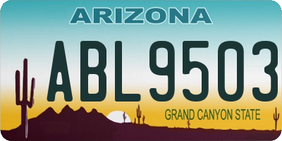 AZ license plate ABL9503
