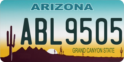 AZ license plate ABL9505