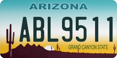 AZ license plate ABL9511