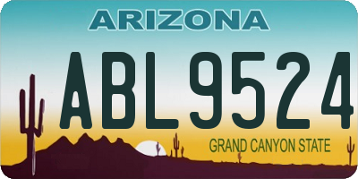 AZ license plate ABL9524