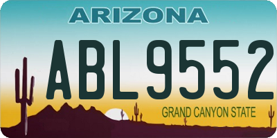 AZ license plate ABL9552