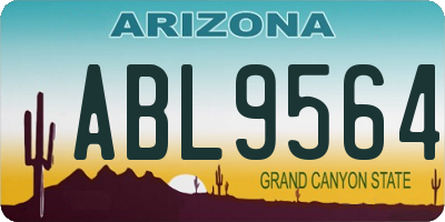 AZ license plate ABL9564
