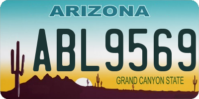 AZ license plate ABL9569