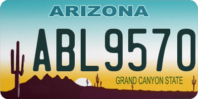 AZ license plate ABL9570