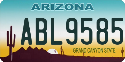 AZ license plate ABL9585