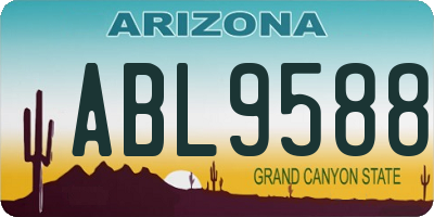 AZ license plate ABL9588