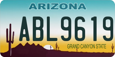 AZ license plate ABL9619