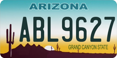 AZ license plate ABL9627