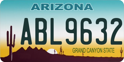AZ license plate ABL9632