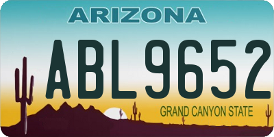 AZ license plate ABL9652
