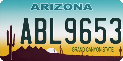 AZ license plate ABL9653