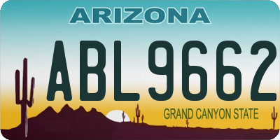 AZ license plate ABL9662