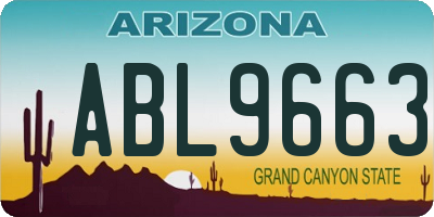 AZ license plate ABL9663