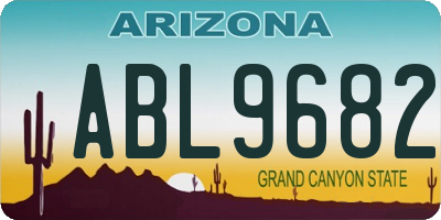 AZ license plate ABL9682