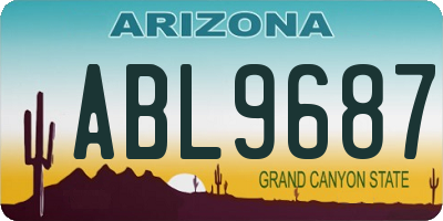 AZ license plate ABL9687