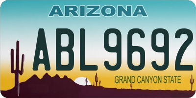AZ license plate ABL9692