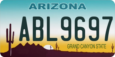 AZ license plate ABL9697