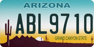 AZ license plate ABL9710