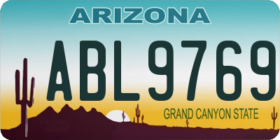 AZ license plate ABL9769