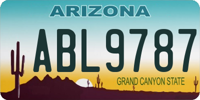 AZ license plate ABL9787
