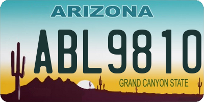 AZ license plate ABL9810