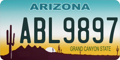 AZ license plate ABL9897