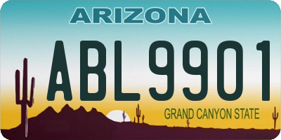 AZ license plate ABL9901