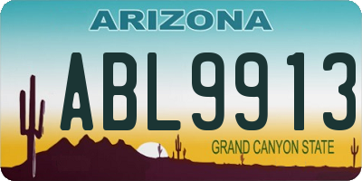 AZ license plate ABL9913