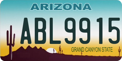 AZ license plate ABL9915
