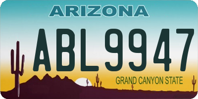 AZ license plate ABL9947
