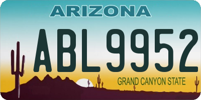 AZ license plate ABL9952