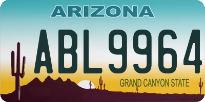 AZ license plate ABL9964