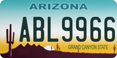 AZ license plate ABL9966