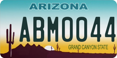 AZ license plate ABM0044