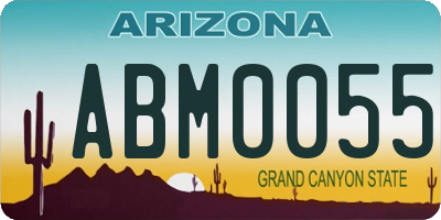 AZ license plate ABM0055