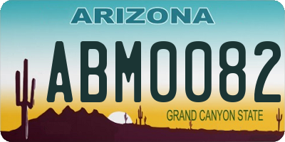 AZ license plate ABM0082