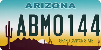 AZ license plate ABM0144